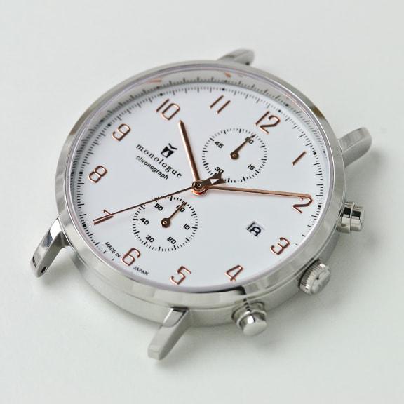 [未使用品]モノローグ腕時計・AMI別注クロノグラフ40mm・R7/7電池交換済 未使用品]モノローグ腕時計・AMI別注クロノグラフ40mm・R7/7電池